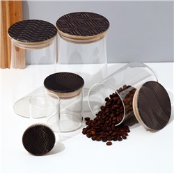 Банка стеклянная для хранения сыпучих продуктов и круп «Геометрия», 700 мл