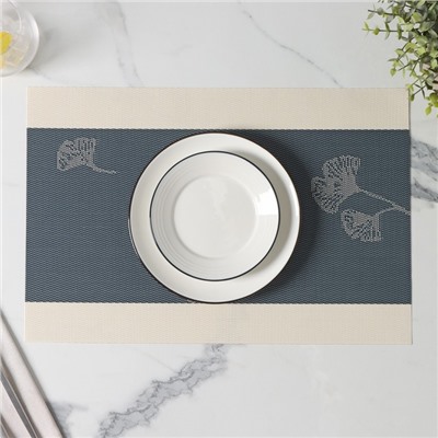 Салфетки сервировочные на стол Доляна «Лилли», 4 шт., 45×30 см, синие