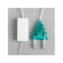 Гирлянда «Нить» 5 м с насадками «Шарики акриловые», IP20, прозрачная нить, 20 LED, свечение мульти (RG/RB), мигание, 220 В