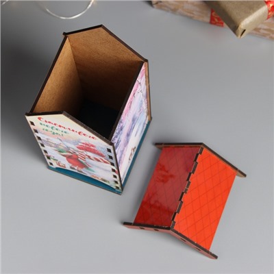 Чайный домик «Счастливого нового года!», 20×10.5×9.5 см, МИКС