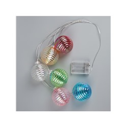 Гирлянда «Нить-гроздь» 60 см, нить прозрачная, «Красочные шары», 30 LED, 4.5 В, батарейки ААх3 (нет в комплекте), свечение тёплое белое