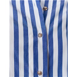 Блузка свободного силуэта с золотистыми пуговицами