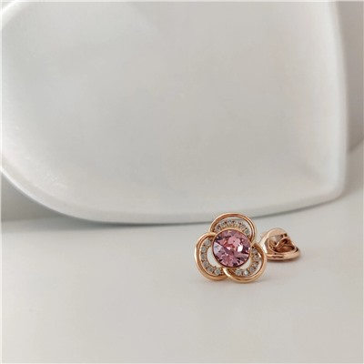 Брошь-значок с кристаллами Swarovski