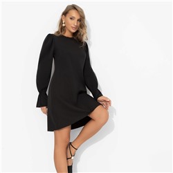 Платье комбинированное с шёлком, Дерзкая леди (черное)