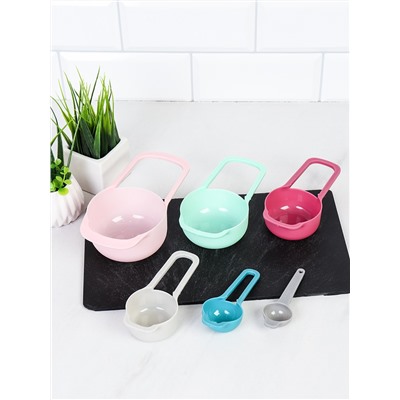 Мерные ложки 6 штук / KM-001 /уп 144/ Микс