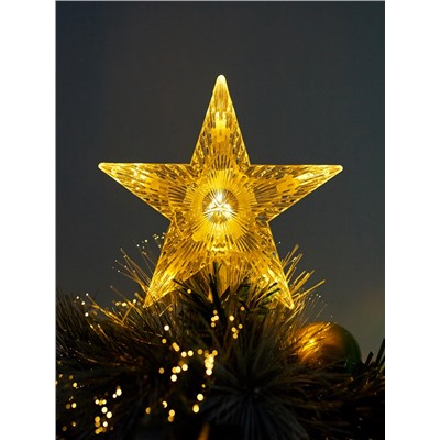 Ёлка светодиодная «Пушистая» 150 см, диаметр нижнего яруса 85 см, 137 веток, 8 режимов, свечение тёплое белое