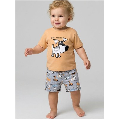 Комплект детский трикотажный для мальчиков: джемпер (футболка), шорты