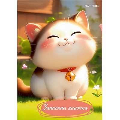 Записная книжка А7 64л клетка "ПУХЛЫЙ КОТЁНОК - 1" 64-8637 Проф-Пресс