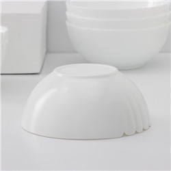 Салатники Luminarc Lotusia, 1 л, d=18 см, набор 6 шт., стеклокерамика, белые