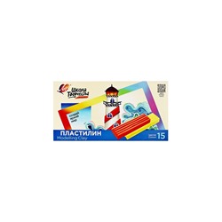 Пластилин 15 цветов 300 г "Школа творчества"