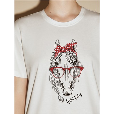 Omsa Пижама OmD 0235D CAVALLINO Пижама жен. (Футболка + шорты), СО