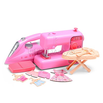 Бытовая техника " Швейная машинка с гладильной доской и утюгом" в кробке