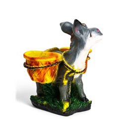 Декоративное кашпо для цветов «Ослик», 26×33×34 см, гипс