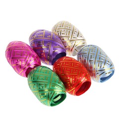 Лента упаковочная, с полосой, микс, 0.5 см × 10 м, набор 6 шт.