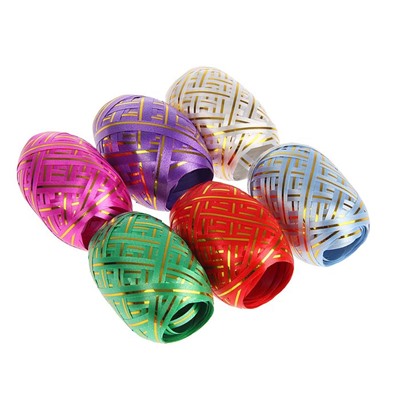 Лента упаковочная, с полосой, микс, 0.5 см × 10 м, набор 6 шт.