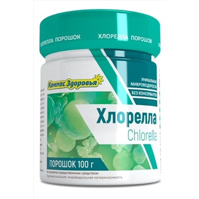 Хлорелла в порошке 100г ЭКОПРОДУКТЫ, 1187178