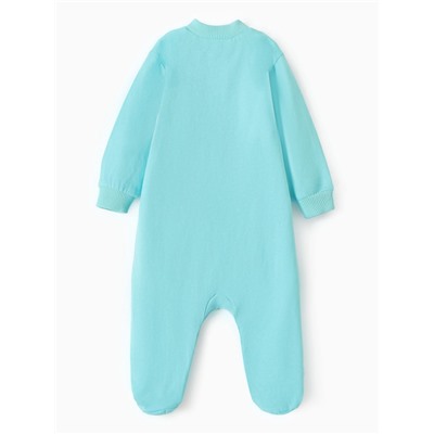 Комбинезон детский с закрытыми ножками «Слоник», цвет голубой, рост 74
