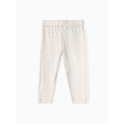 Лосины Крошка Я «Сердечки», рост 86-92 см, бежевые