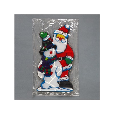 Светодиодная фигура «Дед Мороз и снеговик» 24×45 см, пластик, 220 В, свечение мульти (RG/RB)