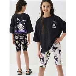 Брюки трикотажные для девочек (легинсы укороченные), 2 пары в комплекте