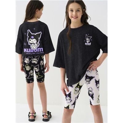 Брюки трикотажные для девочек (легинсы укороченные), 2 пары в комплекте