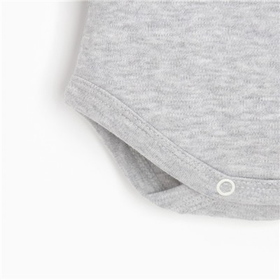 Боди детское, цвет серый, рост 62 см