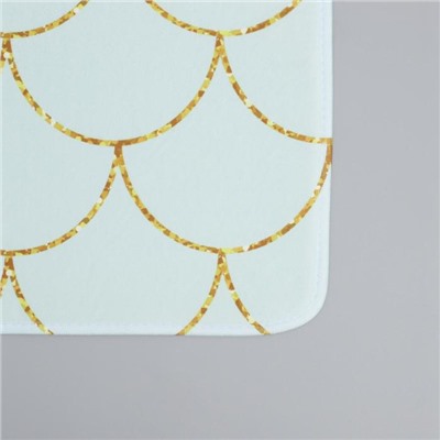 Набор ковриков для ванной и туалета Доляна «Чешуя», 2 шт.: 50×80 см, 40×50 см