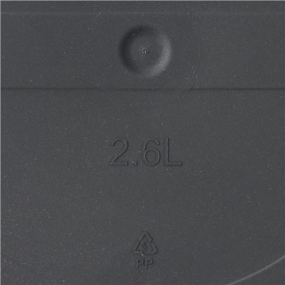 Горшок для цветов с поддоном Saffron, 2.6 л, d=17.6 см, h=16.2 см, пластиковый, серый