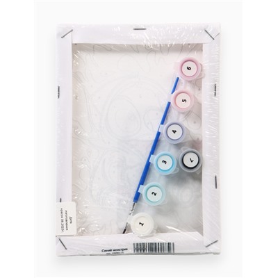 Картина по номерам на холсте с подрамником «Синий монстрик» 15×21 см