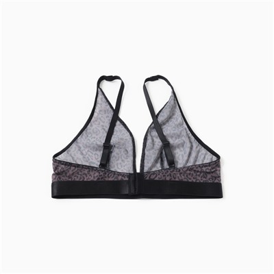 Бюстгальтер женский, цвет леопард на кофейном, размер 75A