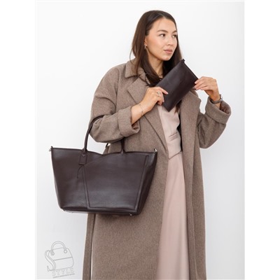 Сумка женская кожаная 1059C coffee Polina&Eiterou
