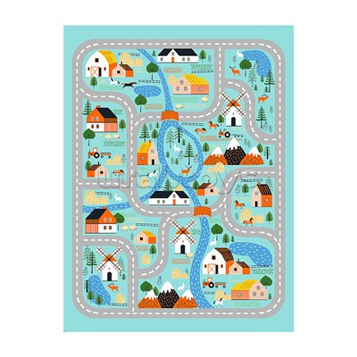 Ковер "Деревенька" дет. 1х1,5 прямоугольный