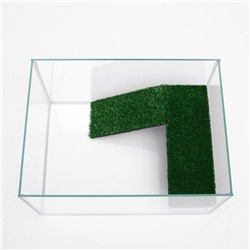 Террариум для черепах 25 л, без крышки с полкой и лесенкой, 40×29×22 см