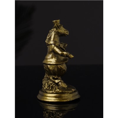 Фигурка гипс «Конь на пьедестале», 9.5 см, латунь