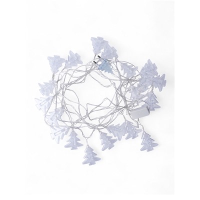 УЦЕНКА Гирлянда «Нить» 4.5 м с насадками «Прищепки-ёлочки», IP20, прозрачная нить, 20 LED, свечение тёплое белое, 220 В