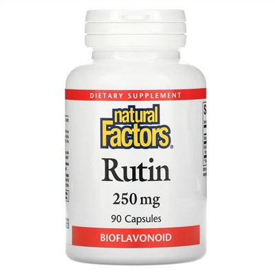 Natural Factors, рутин, 250 мг, 90 капсул