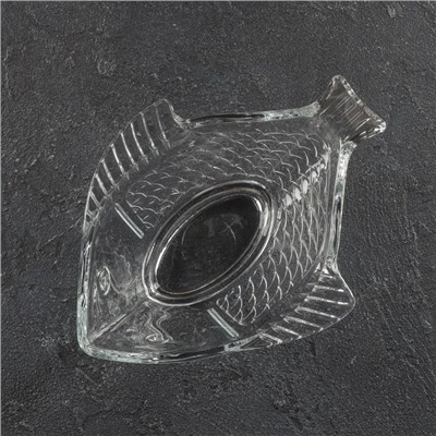 Салатник стеклянный Fish, 21×16 см