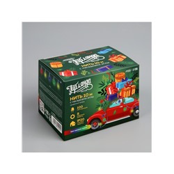 Гирлянда «Нить» 10 м с насадками «Игла», IP20, прозрачная нить, 100 LED, свечение мульти, 8 режимов, 220 В