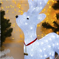 Светодиодная фигура «Олень гордый» 52×80×21 см, акрил, 80 LED, 8 режимов, 24 В, свечение белое