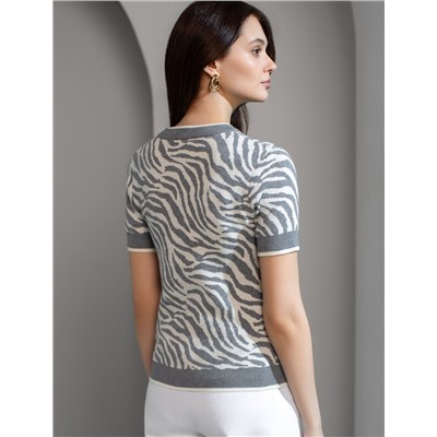 Джемпер жаккардовой вязки с кашемиром