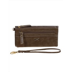 Женское портмоне из искусственной кожи, цвет хаки