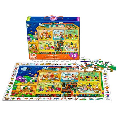 IQ Пазл с развивающей игрой 80 "Милый домик" 5+ (new)