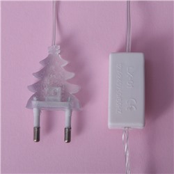 УЦЕНКА Гирлянда «Нить» 5 м с насадками «Клубки красно-золотистые», IP20, прозрачная нить, 20 LED, свечение тёплое белое, 220 В