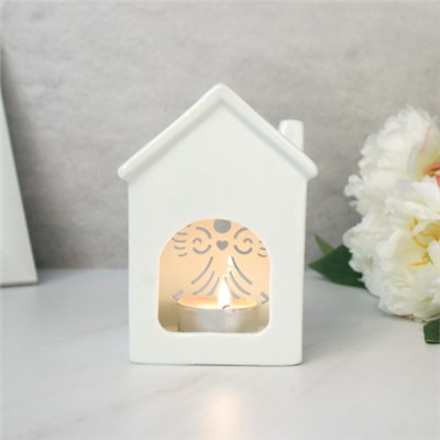 Аромалампа Домик Ангел 12 см / 933 /уп 96/белая
