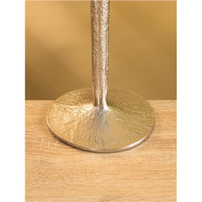 Подсвечник «Флейта», 37 см, алюминий, серебро