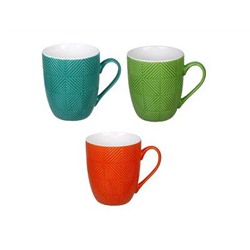 Кружка 380мл КВАДРАТ фрф 3 цвета MILLIMI 12/48