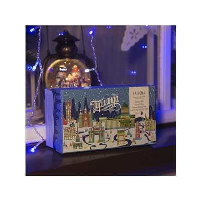 Гирлянда «Бахрома» 4×0.6 м, IP44, прозрачная нить, 180 LED, свечение синее, мерцание белым, 220 В