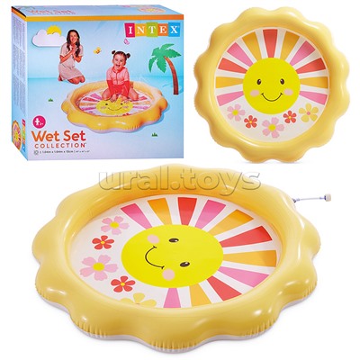 Надувной бассейн с брызгами «Солнышко» 104*104*13см, от 2-х лет, 56126NP, INTEX