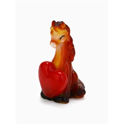 Сувенир новогодний «Лошадь с сердцем 2026», 3.5 см