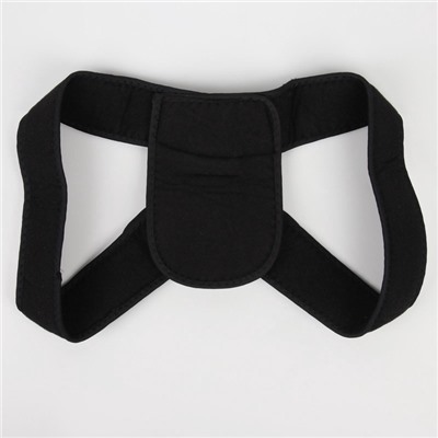 Массажёр - фиксатор для осанки с металлическими вставками, размер S-M, чёрный